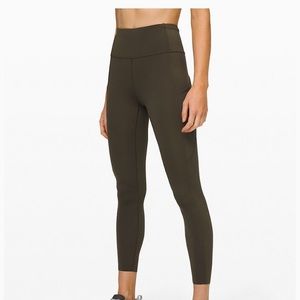 Lululemon Dark Olive Fast & Free Leggings 28”